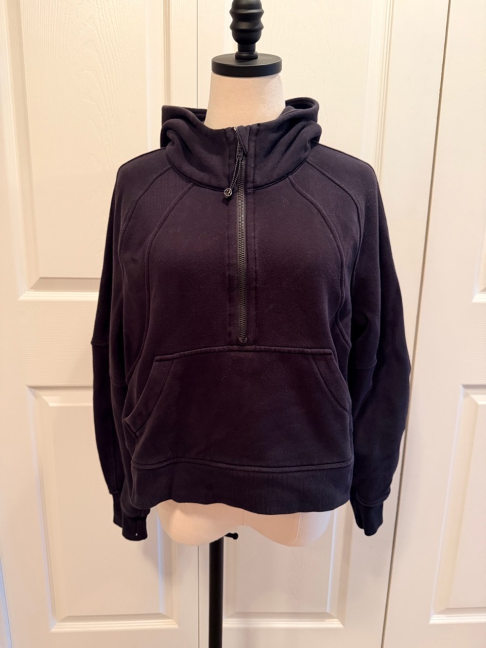 lululemon athletica Black Half-Zip Hoodie Sweater